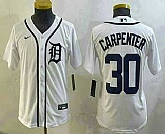 Youth Detroit Tigers #30 Kerry Carpenter White Cool Base Stitched Jersey,baseball caps,new era cap wholesale,wholesale hats